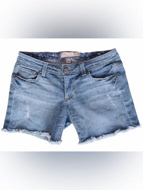 ✨ PAIGE Jimmy Jimmy Denim Cutoff Shorts Size 24 | Distressed Shorts Low Rise